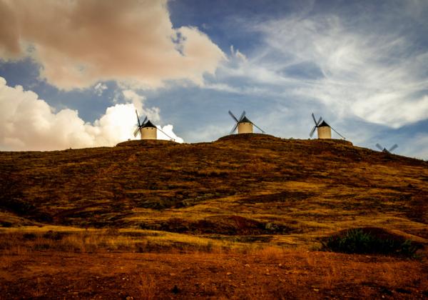 Consuegra Consuegra Welche Riesen ?!, entgegnet Sancho